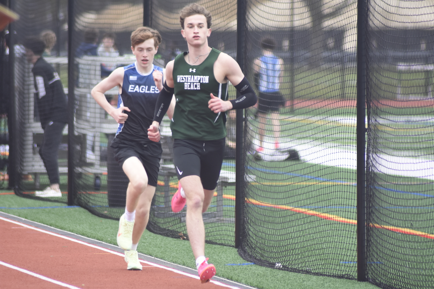 Westhampton Beach senior Adrian Caumartin in the 800-meter run.   DREW BUDD