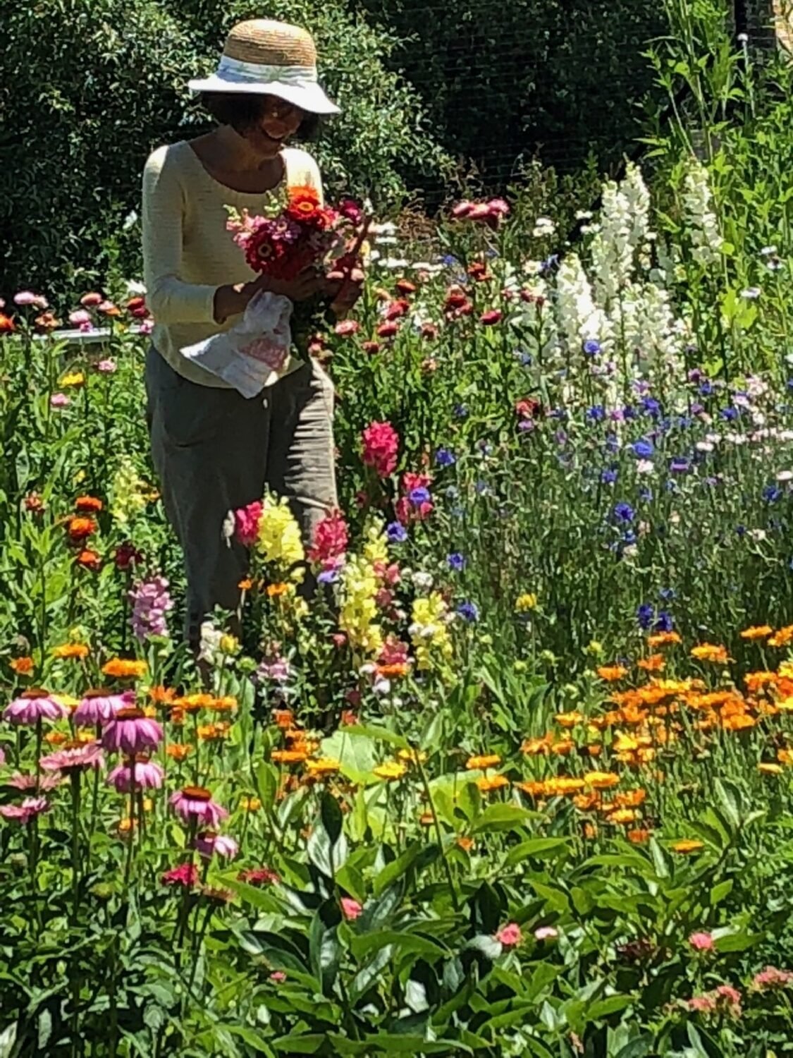 A bouquet of fresh cut flowers and herbs is the perfect environmentally friendly gift to bring to a party. COURTESY GOOD SHEPHERD FARM