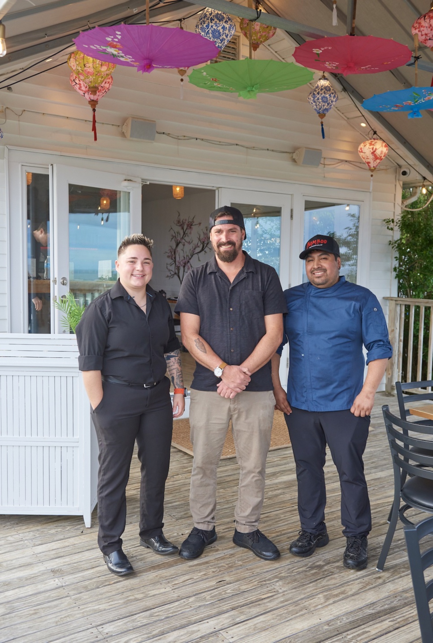 The Bamboo team is, from left, owner Jess Gouws, mixologist Orson Frisbie and head chef Raul Cruz. COURTESY BAMBOO