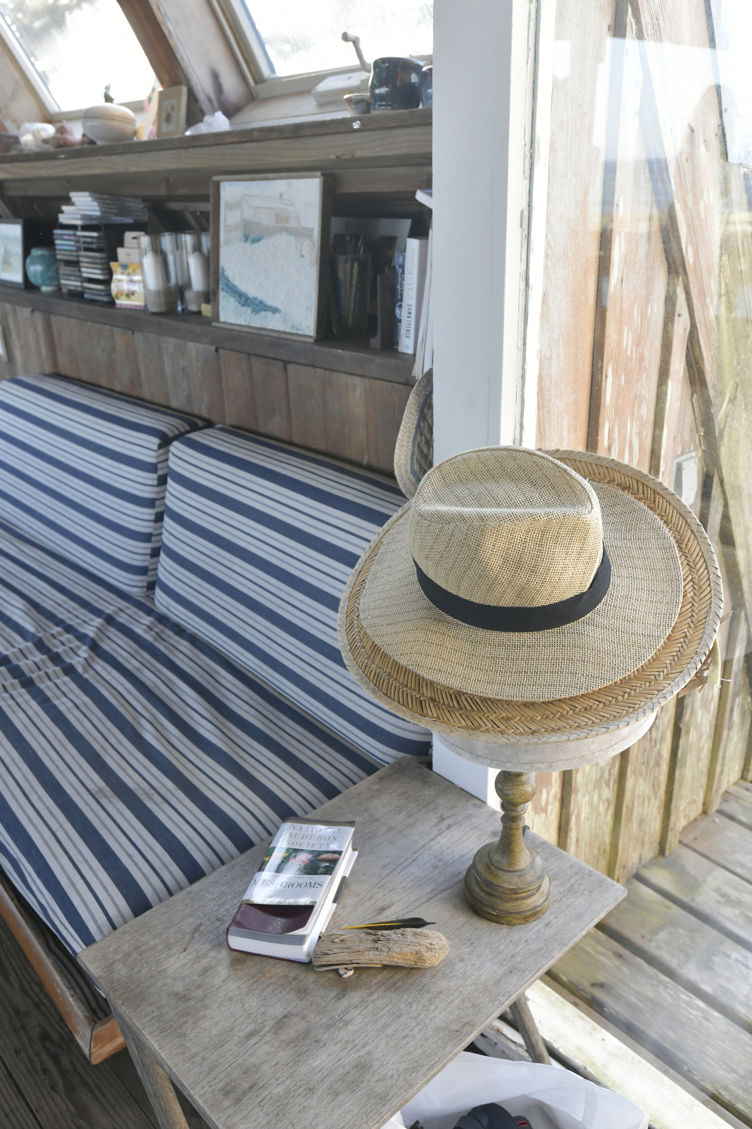 An example of some of the beachy decor in the Frisbie's  Amagansett home.     DANA SHAW