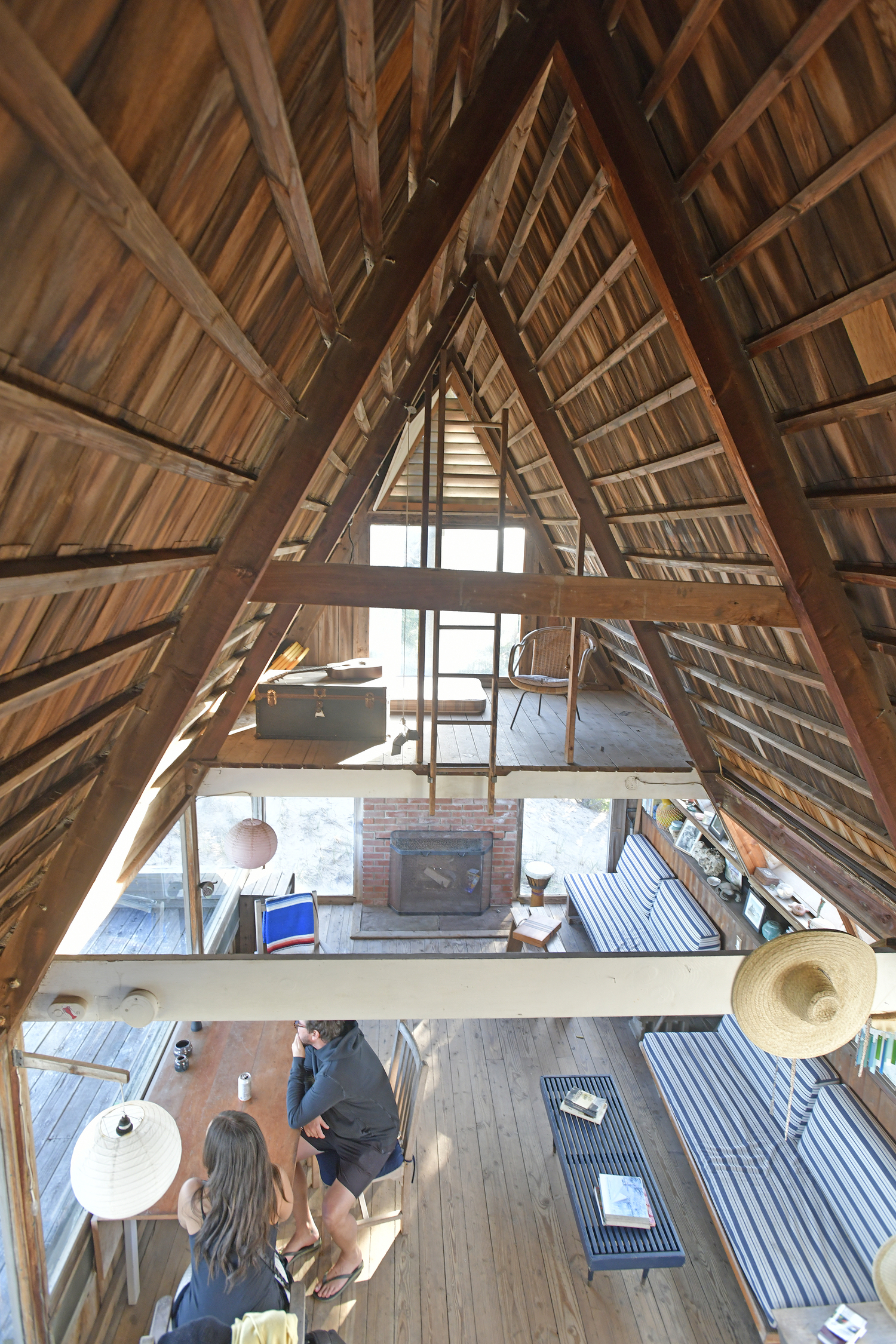 A view of the loft, which is accessible by drop-down ladders.    DANA SHAW