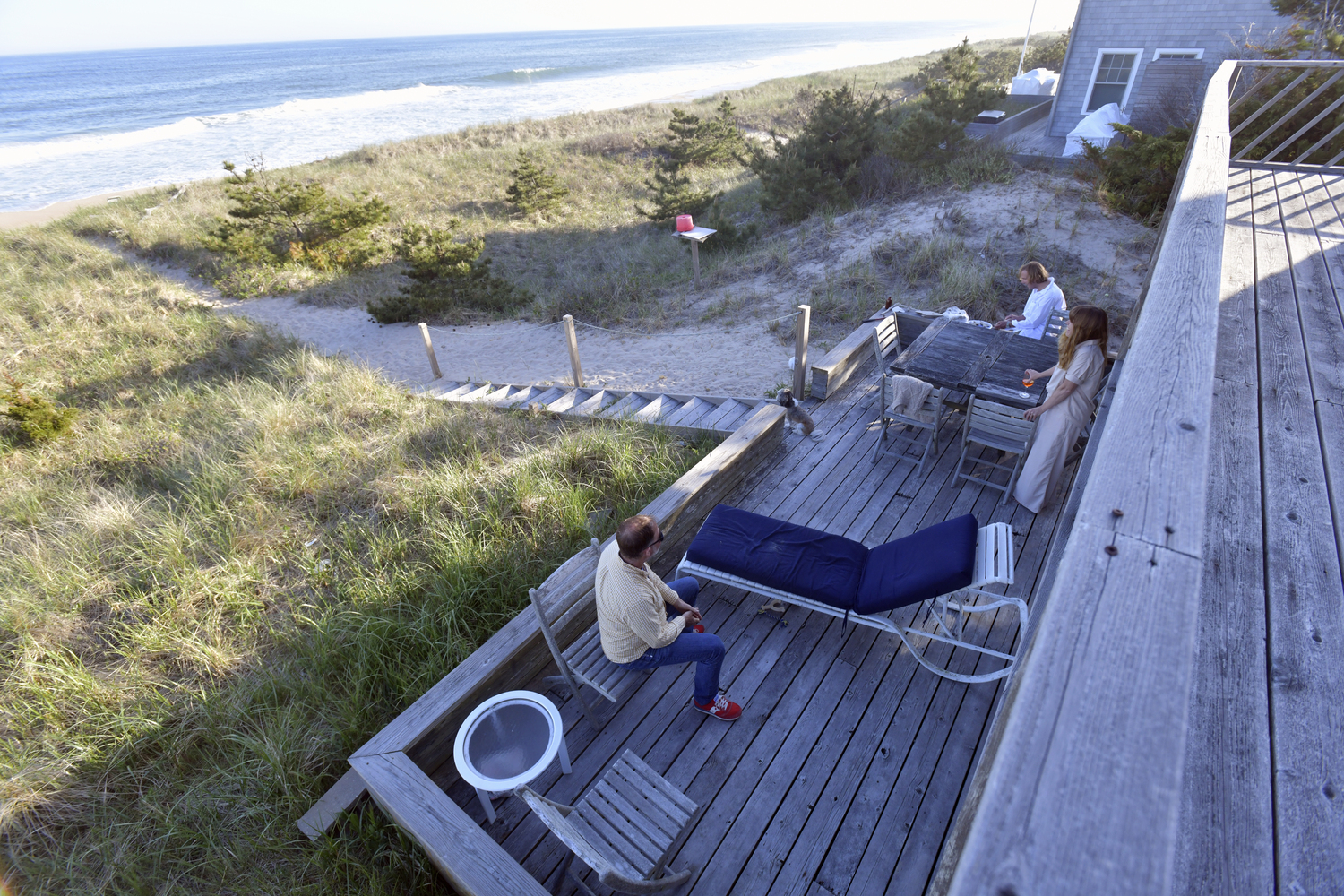 A view from the top deck at the Frisbie house in Amagansett.   DANA SHAW