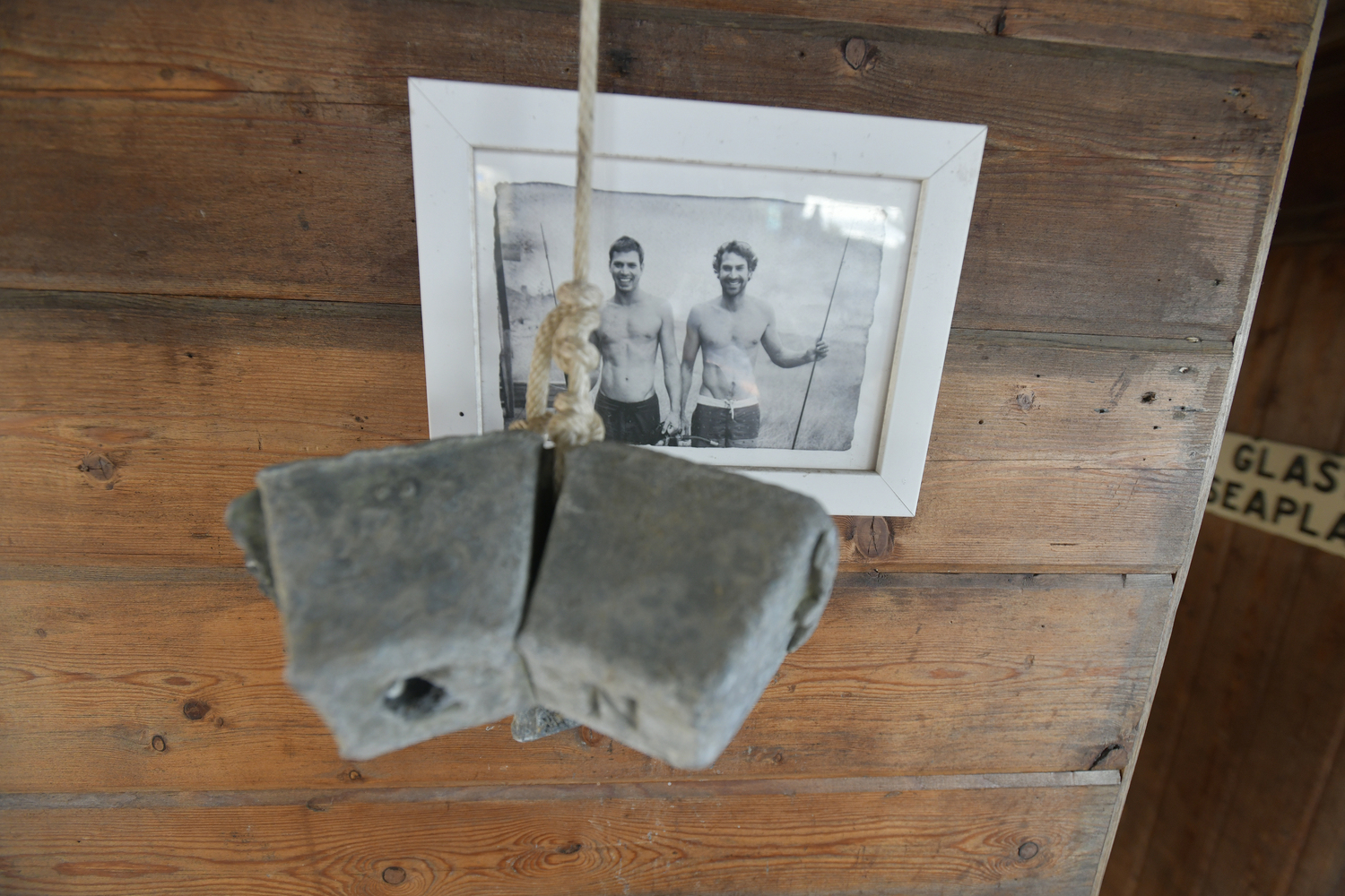 An old photo of Orson and Matt Frisbie hangs in the living area.  DANA SHAW