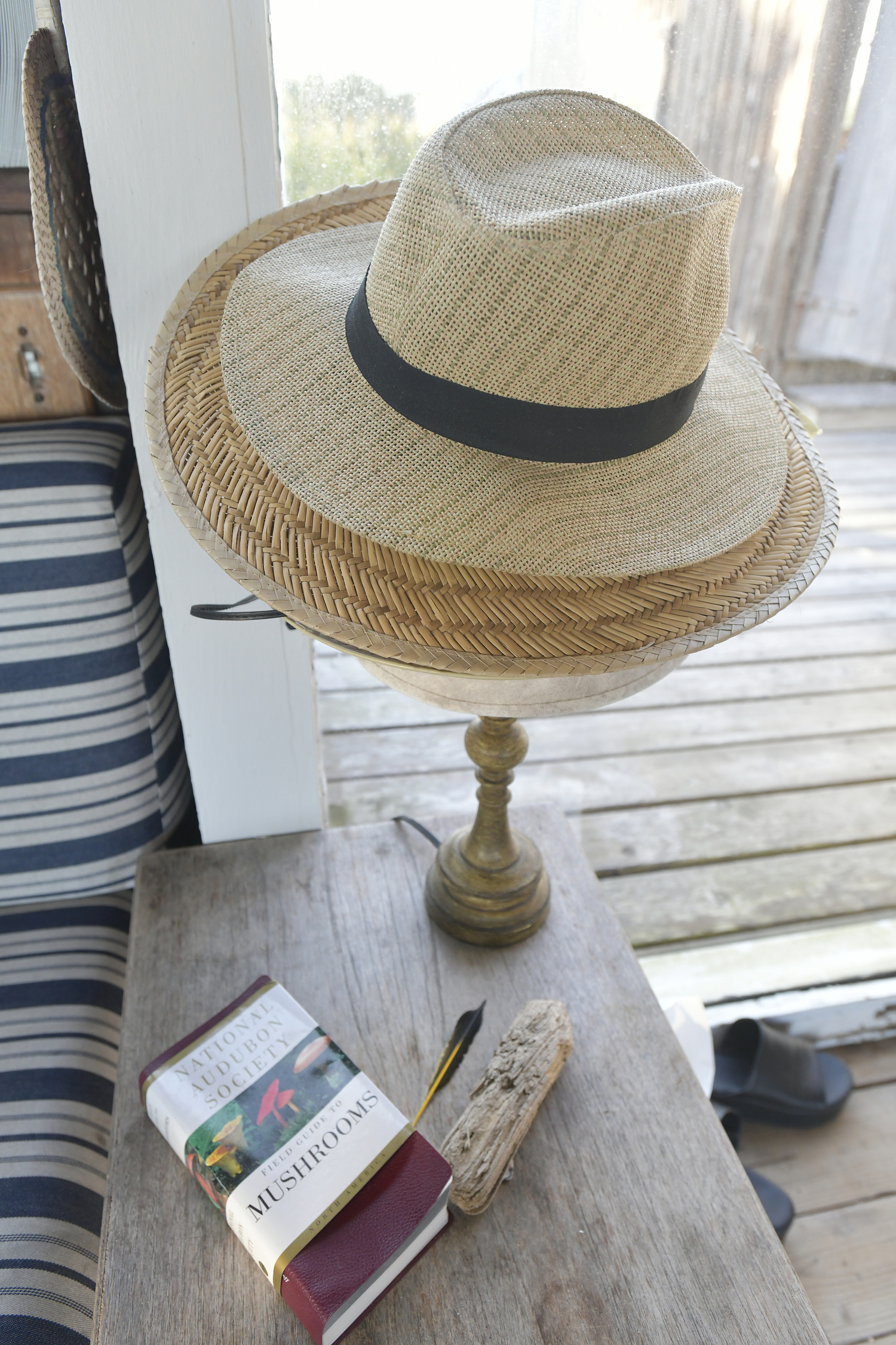 An example of some of the beachy decor in the Frisbie's  Amagansett home.     DANA SHAW