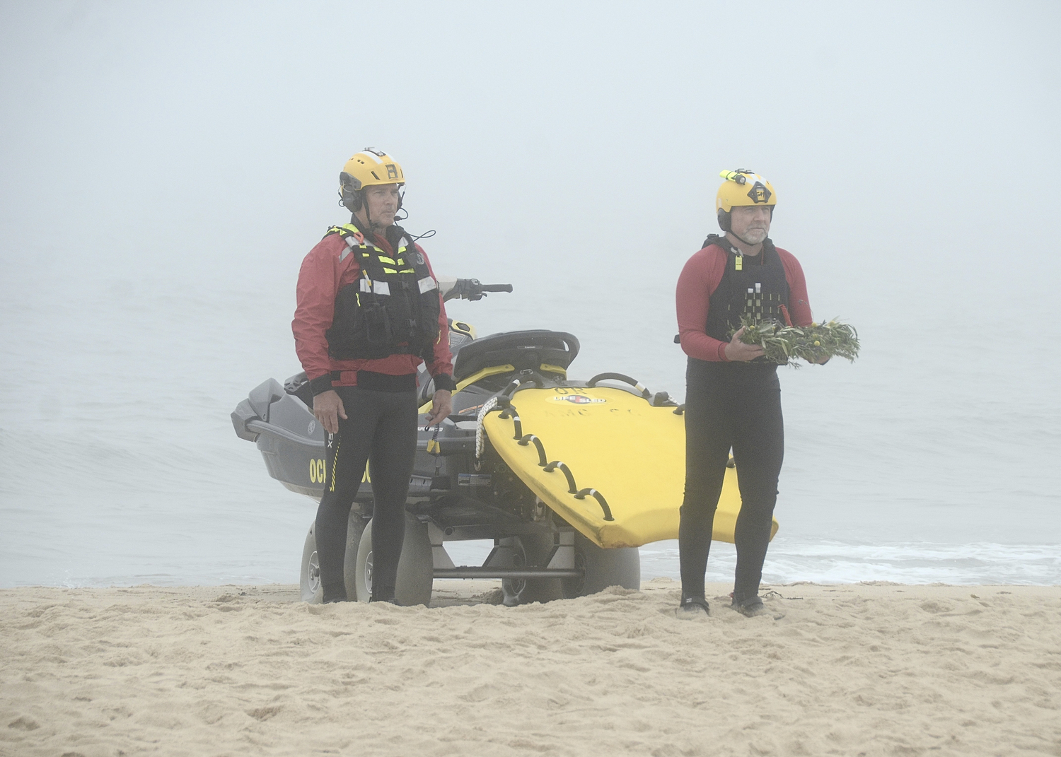 A  Memorial Day “Lost at Sea” service was held at Main Beach in East Hampton Village on Monday morning,  hosted by the Everit Albert Herter VFW Post 550 and American Legion Post 419.   KYRIL BROMLEY PHOTOS