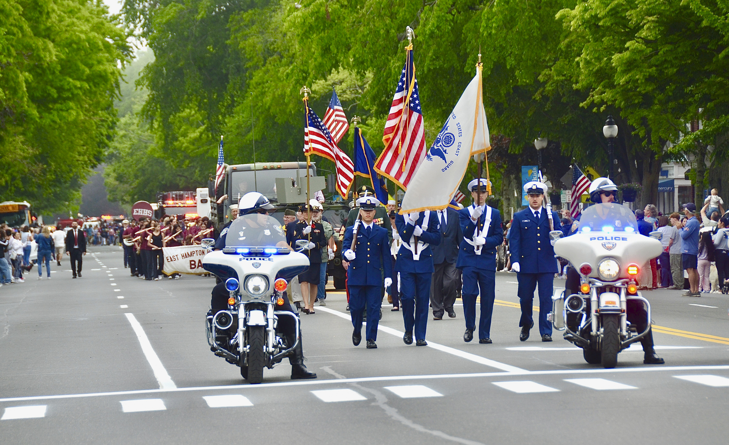 The East Hampton Memorial Day parade to Hook Mill on Monday morning.