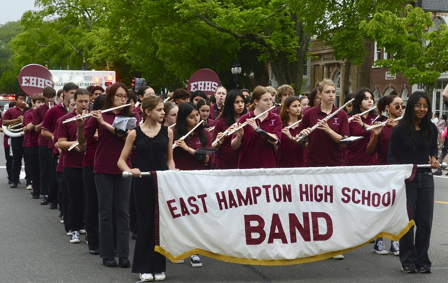 The East Hampton Memorial Day parade to Hook Mill on Monday morning.