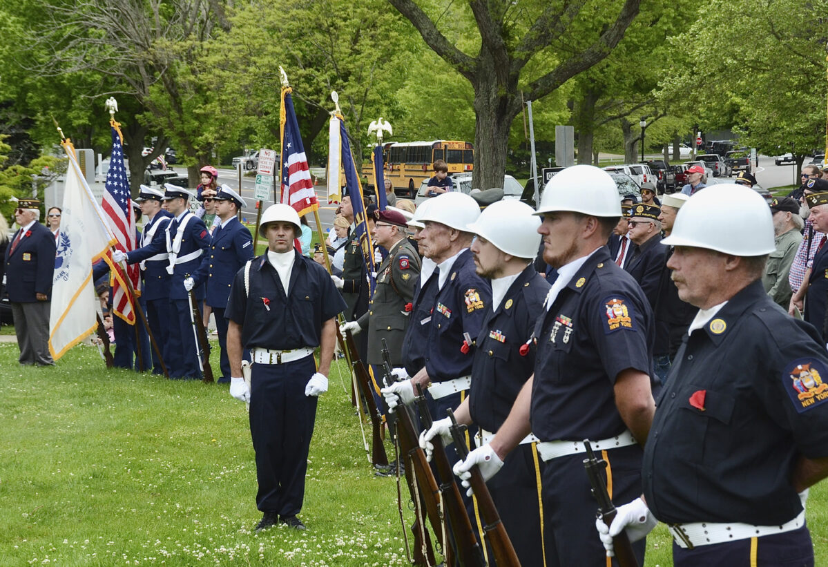 The Memorial Day service at Hook Mill in East Hampton on Monday.