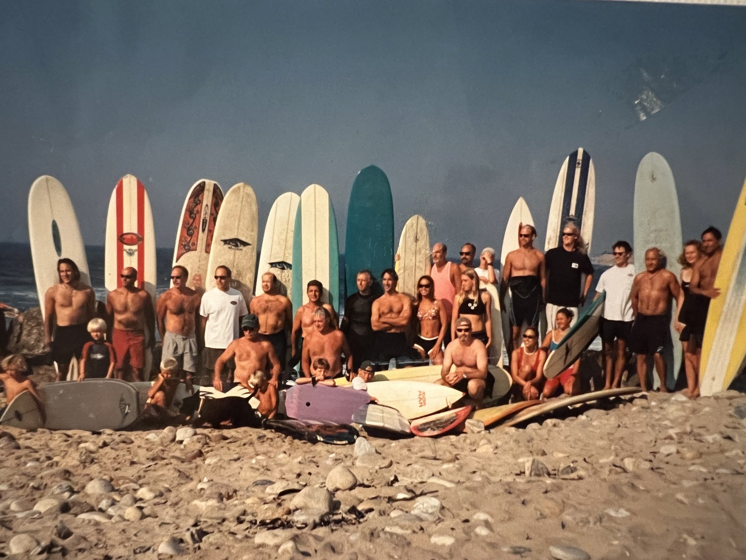 The early 1990s Ditch Plains surfing scene. COURTESY KATHERINE KING