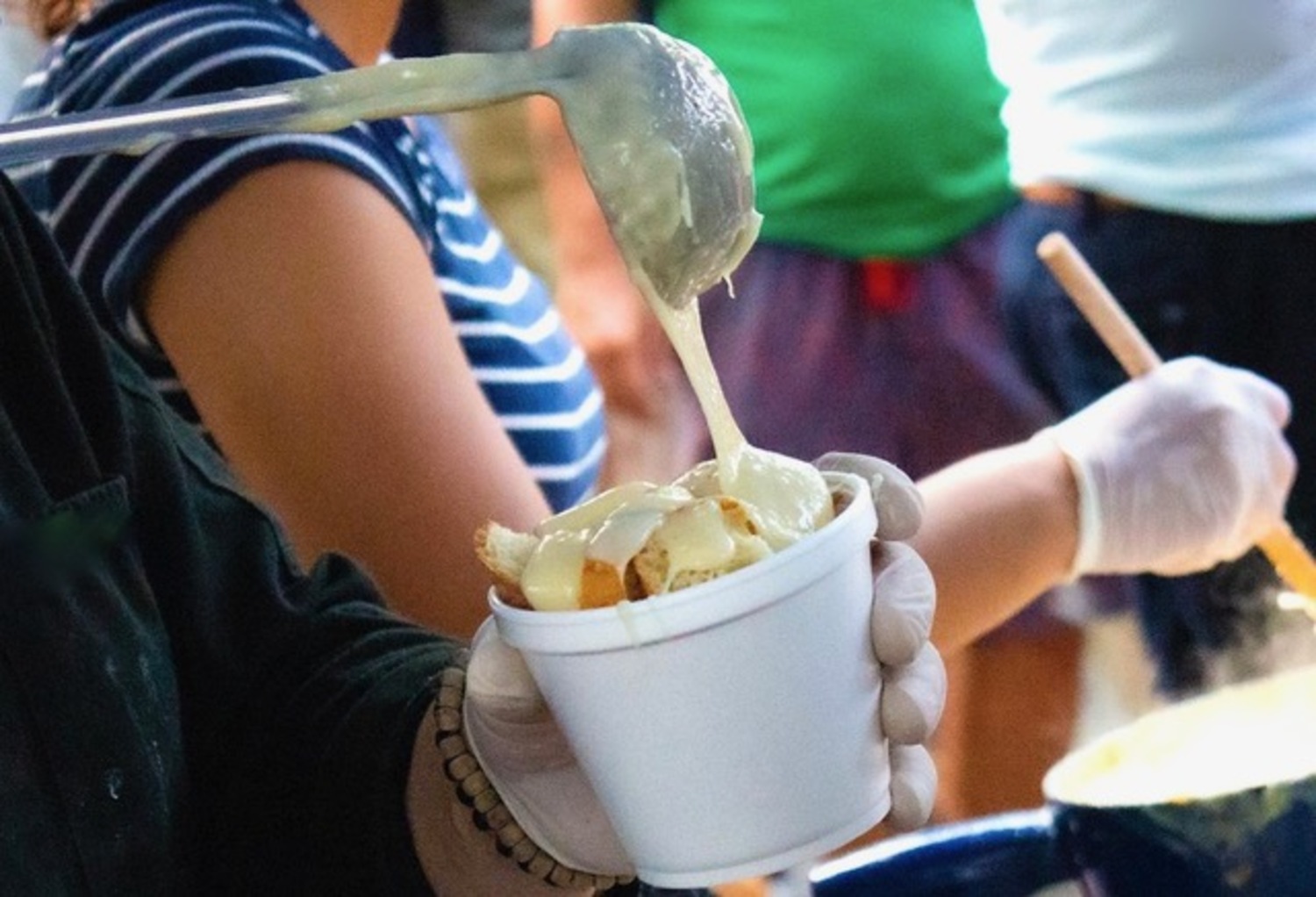 Cheese fondue from The Village Cheese Shop is a staple of First Fridays in Mattituck. Gavin Menu photo