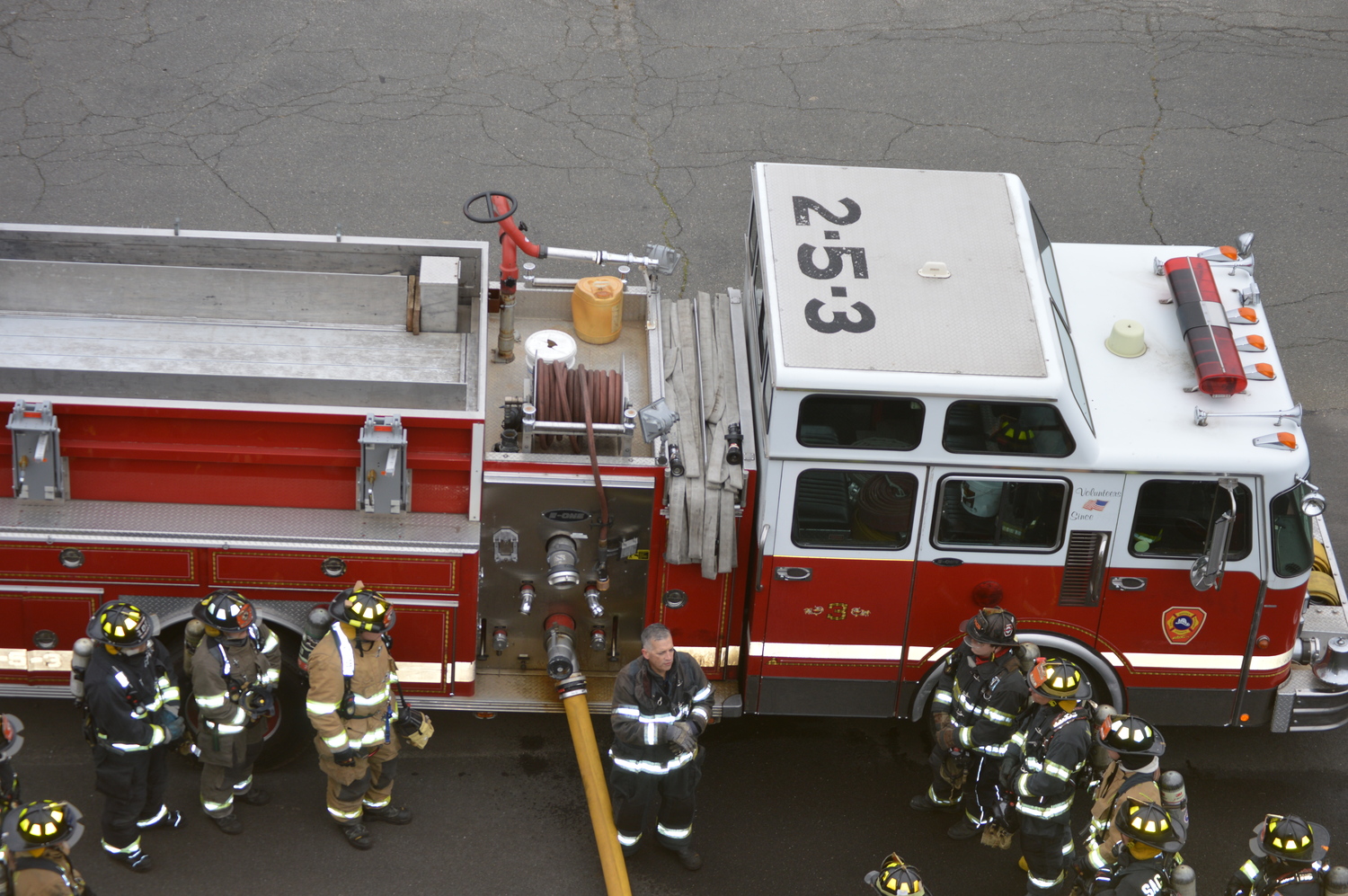 Instructor Jim Kenning leads hose training TOM GOGOLA