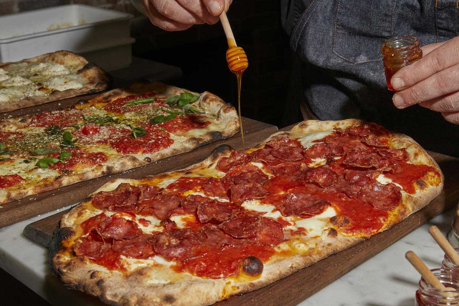 Little Charli East Hampton is bringing its authentic Roman-style pizzas to the East End. COURTESY LITTLE CHARLI