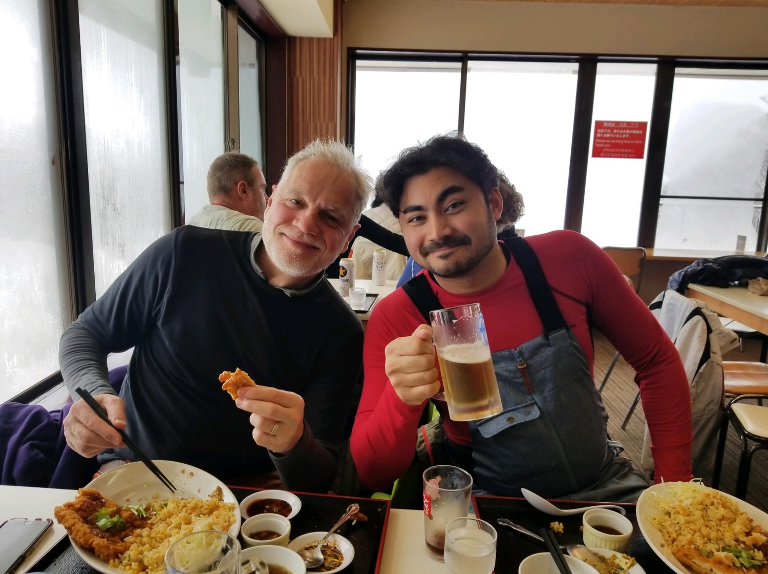 Winemaker Roman Roth and Sen's owner Jesse Matsuoka during their 2019 trip to Japan. COURTESY ROMAN ROTH