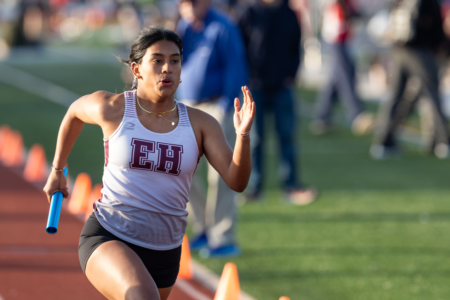 Ali Muñoz running in one of the relays for the Bonackers.  RON ESPOSITO