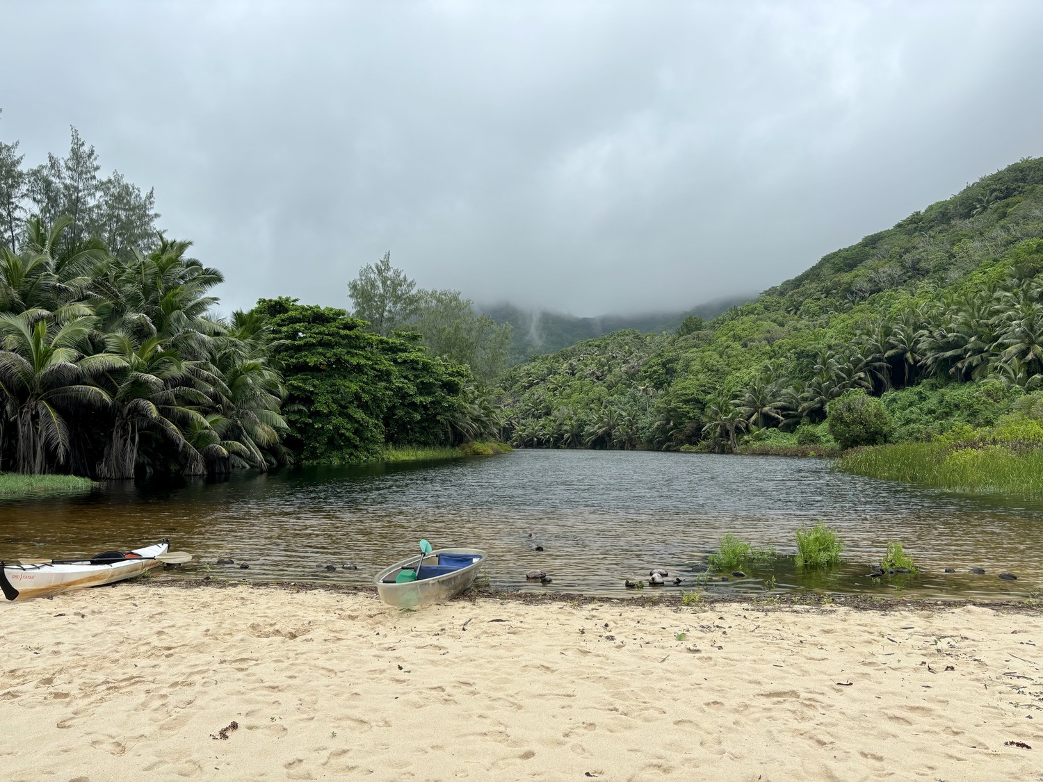 A kayak on the coast of Mahé in the Seychelles. Hannah Selinger photo