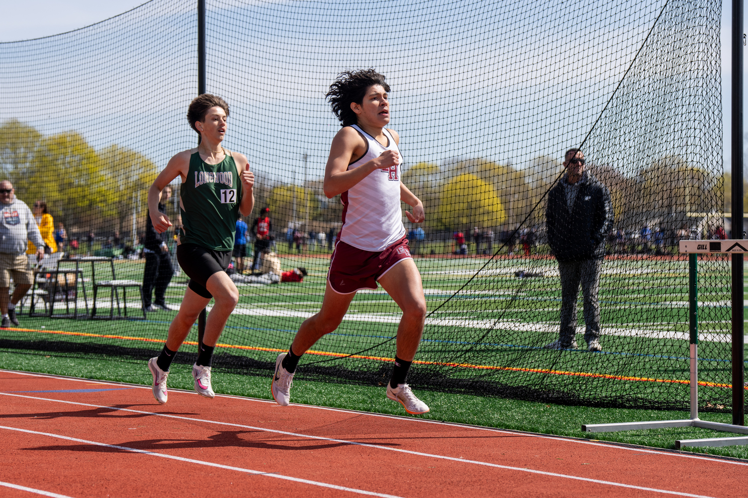 East Hampton senior Brayan Rivera at the Westhampton Beach Invitational on April 27. RON ESPOSITO