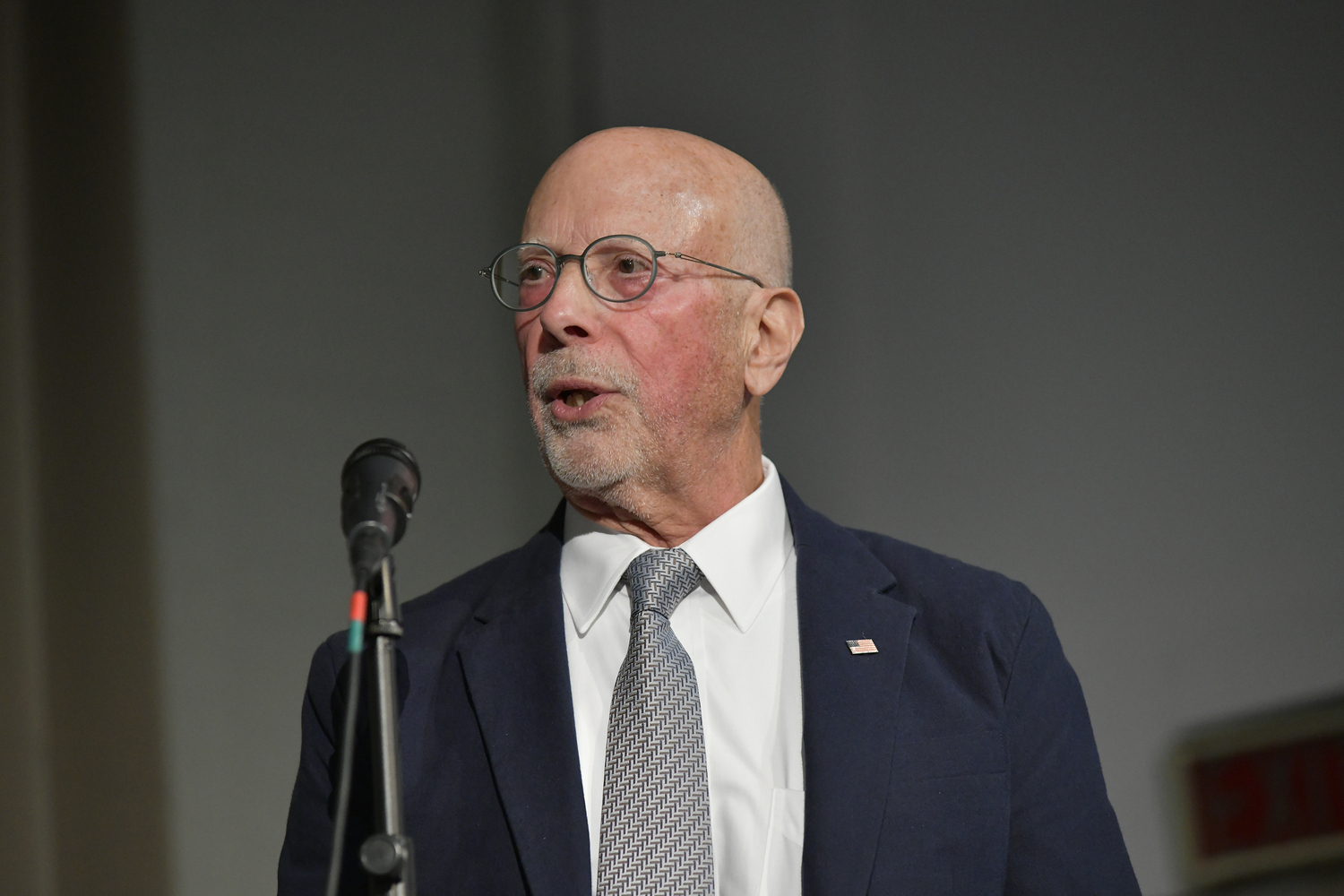 Southampton Village Trustee incumbent Leonard Zinnanti at the June 6 debate at the Southampton Arts Center.    DANA SHAW