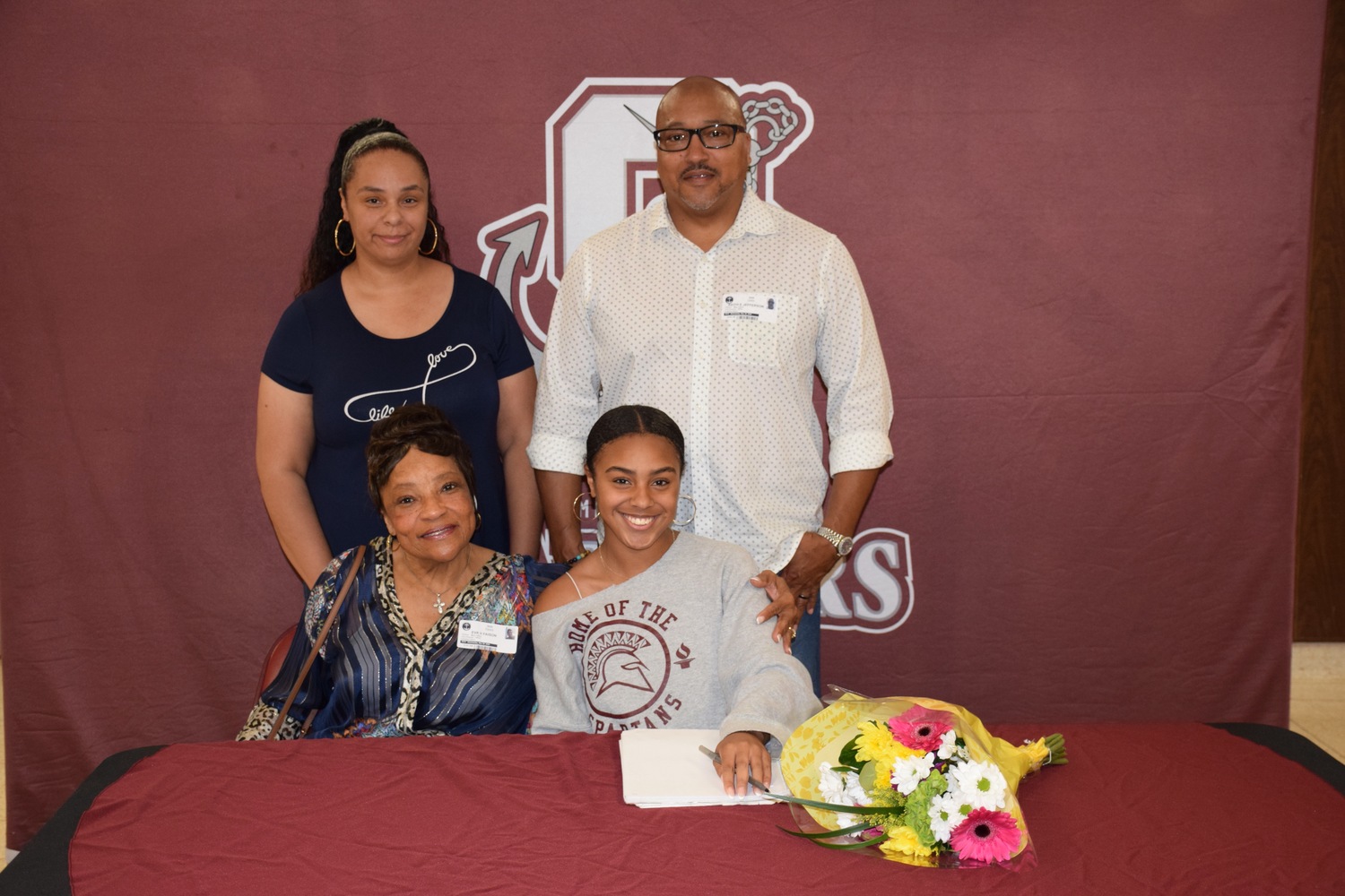 Diamond Brown and family.   COURTESY SOUTHAMPTON SCHOOL DISTRICT