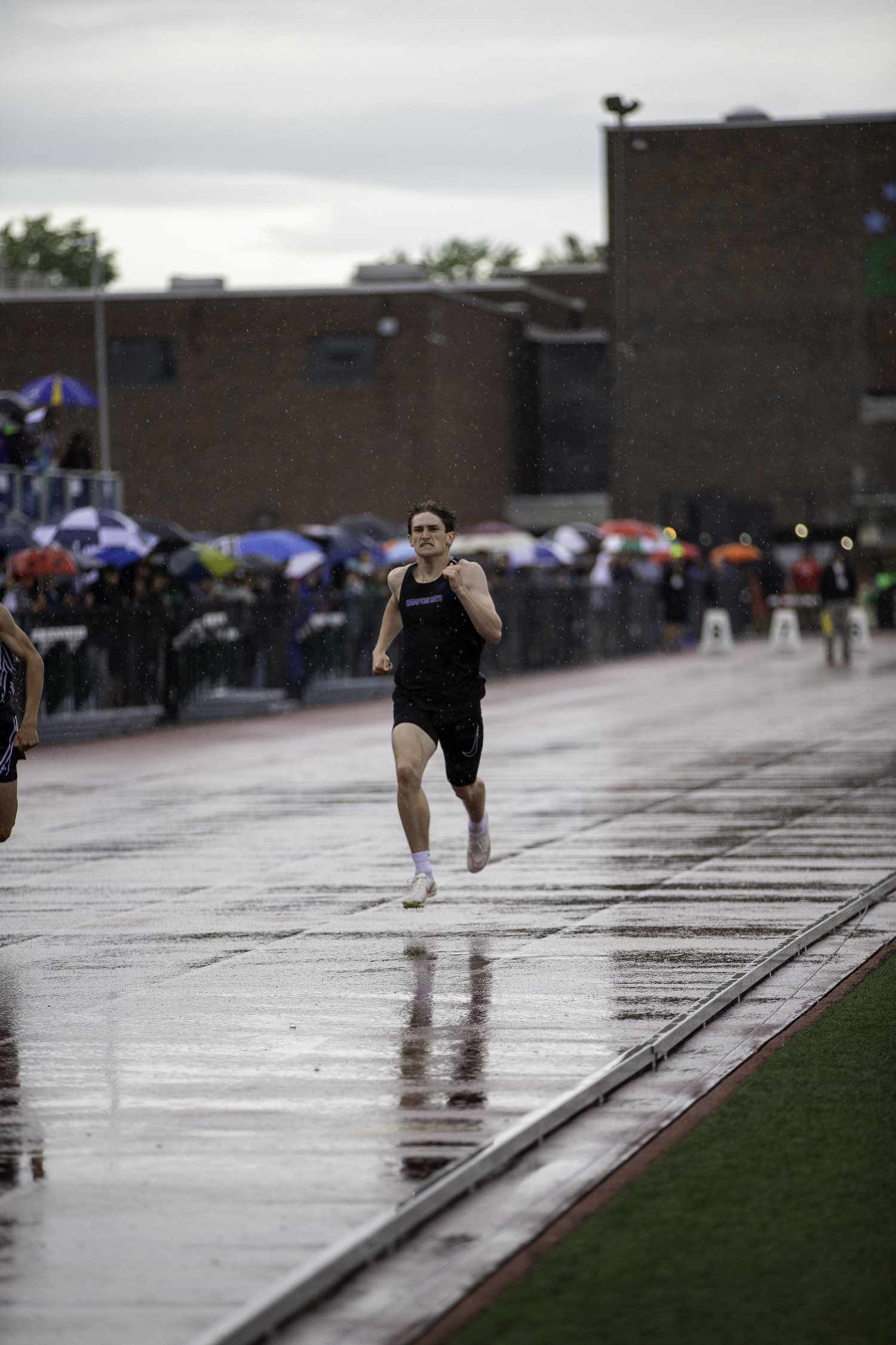 Hampton Bays senior Matthew Papajohn in the 400-meter dash.   ZAIDA TALEV