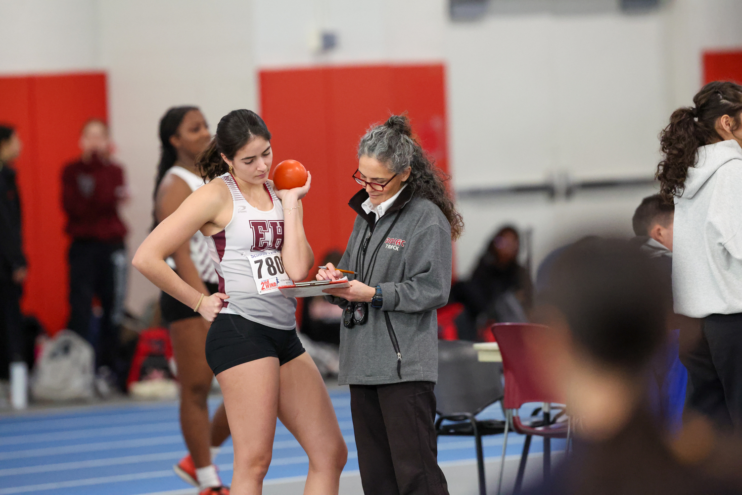 Melina Sarlo and track coach and aunt Yani Cuesta. RON ESPOSITO