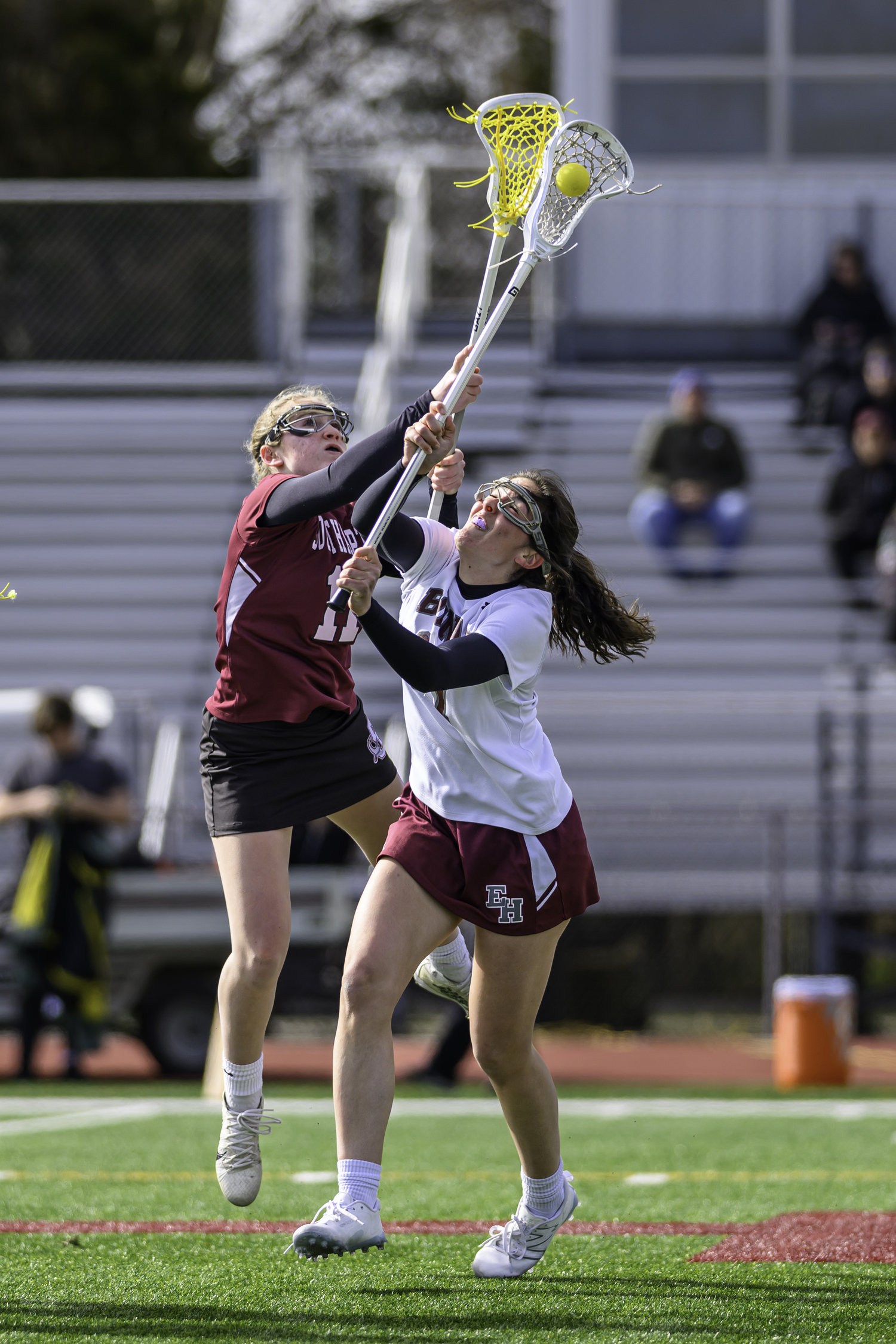 Melina Sarlo battles in the draw circle. MARIANNE BARNETT