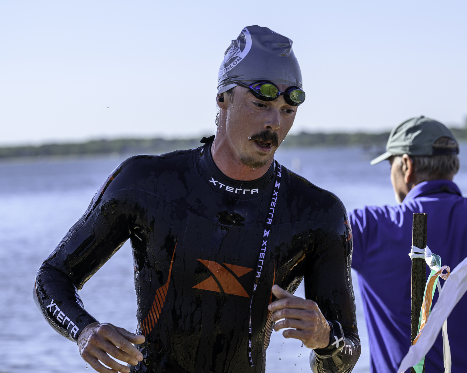 Thomas Brierley gets out of the water.  MARIANNE BARNETT