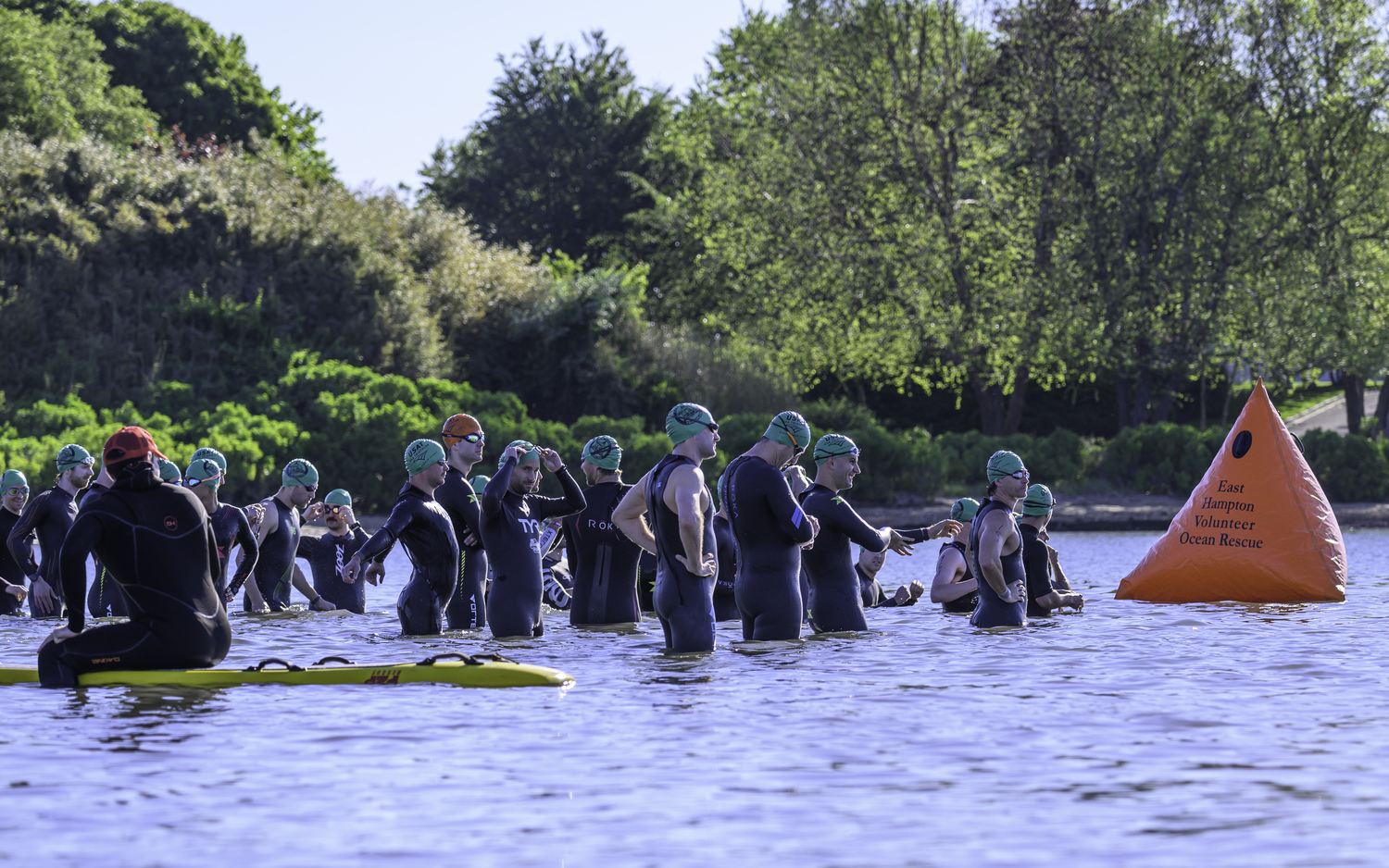 Getting ready to swim.  MARIANNE BARNETT